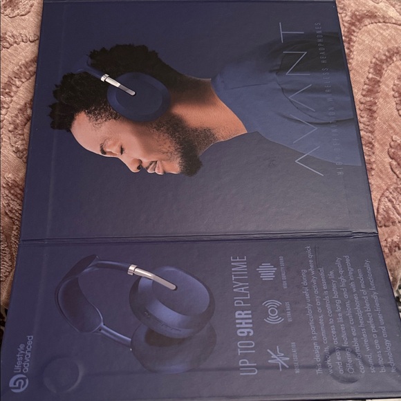 Avant High Definition Wireless Headphones - Navy * Brand New - Picture 4 of 7